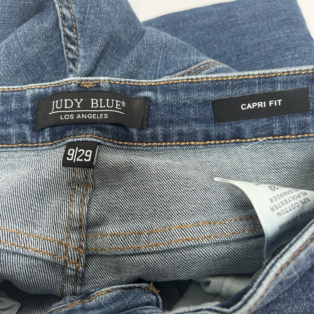 Judy Blue Capril Fit Denim Jeans Distressed Mid-Rise Size‎ 9/29 Style #78100 - Picture 2 of 5